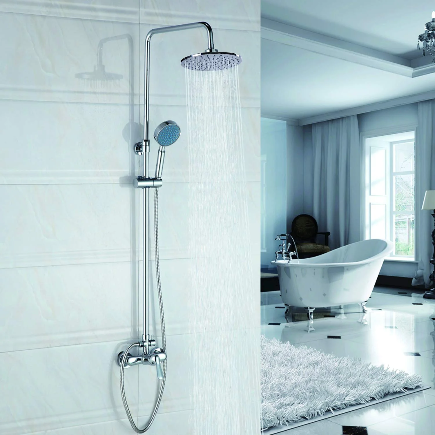 9-INCH HIGH PRESSURE RAINFALL SHOWER HEAD FOR $5.92