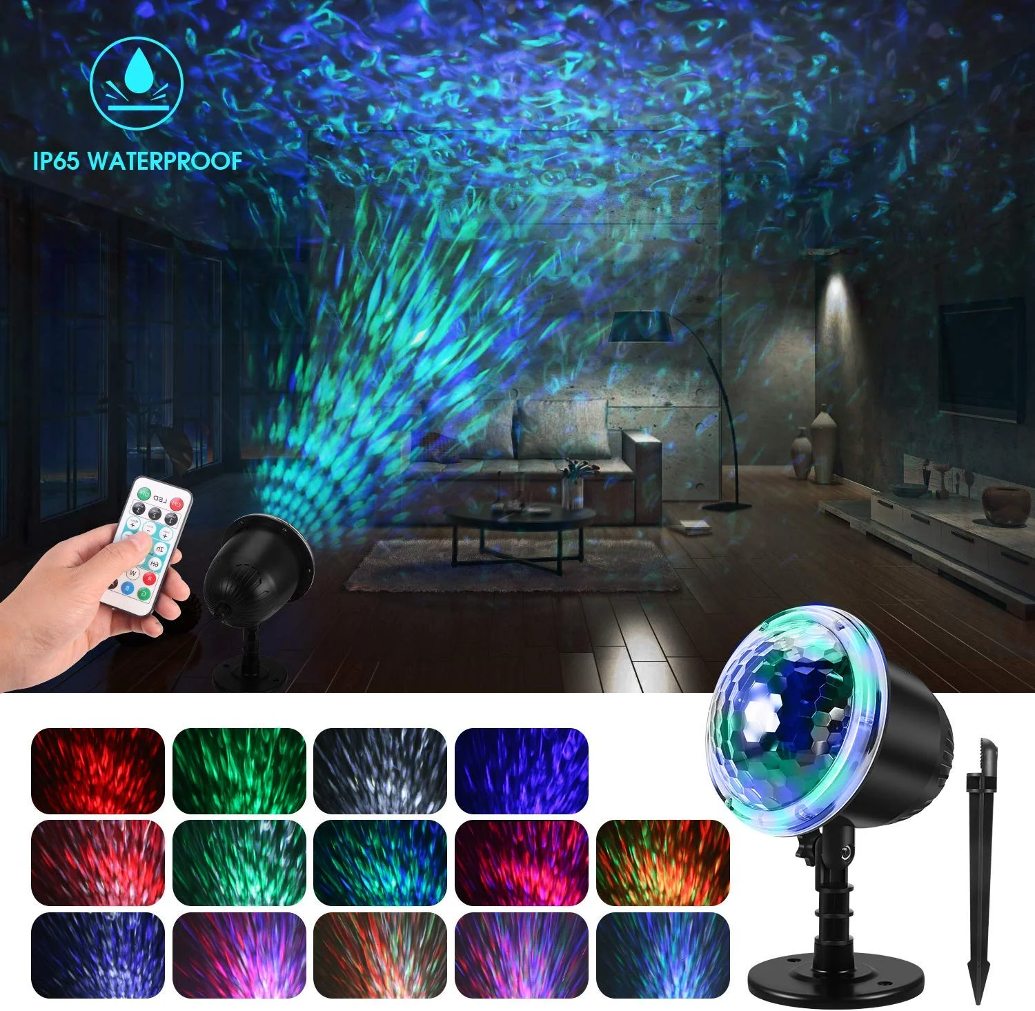 WATER WAVE NIGHT LIGHT PROJECTOR FOR $14.99