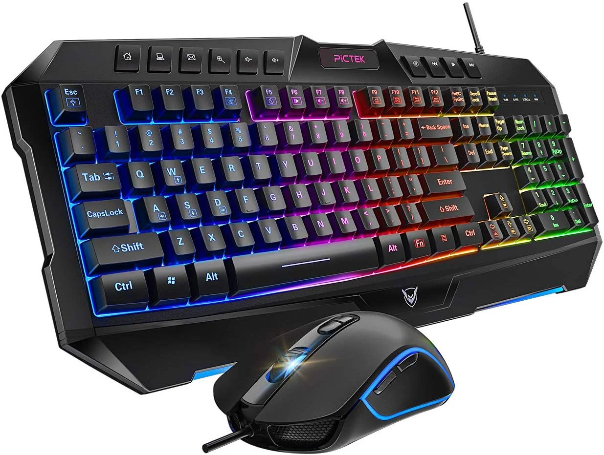 LED WIRED GAMING KEYBOARD &amp; MOUSE COMBO FOR $19.70