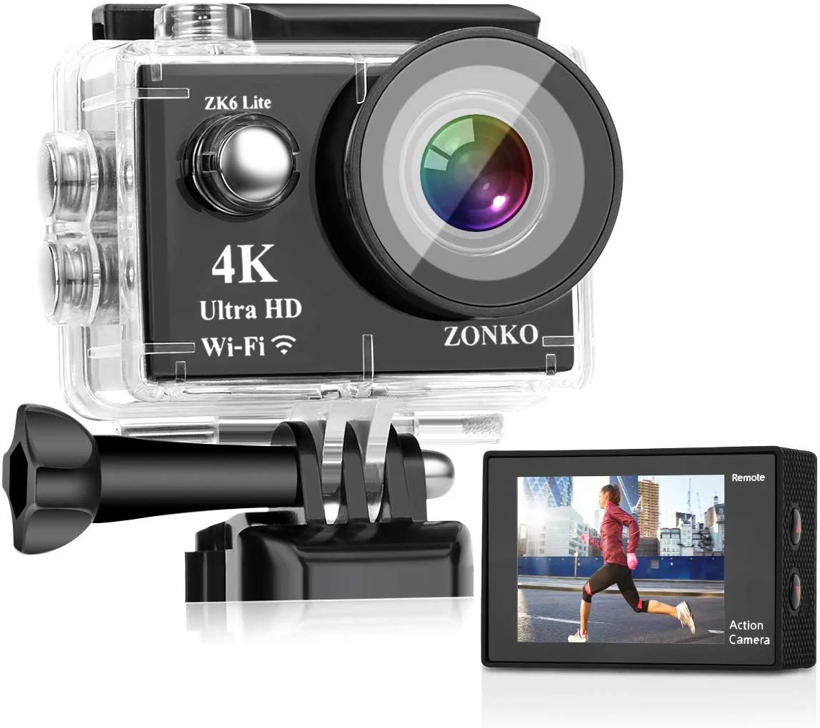 4K 16MP 4X ZOOM WI-FI SPORTS ACTION CAMERA FOR $21.99