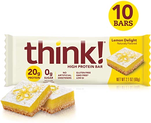 PACK OF 10 - THINK! HIGH PROTEIN BARS - LEMON DELIGHT FOR $7.70