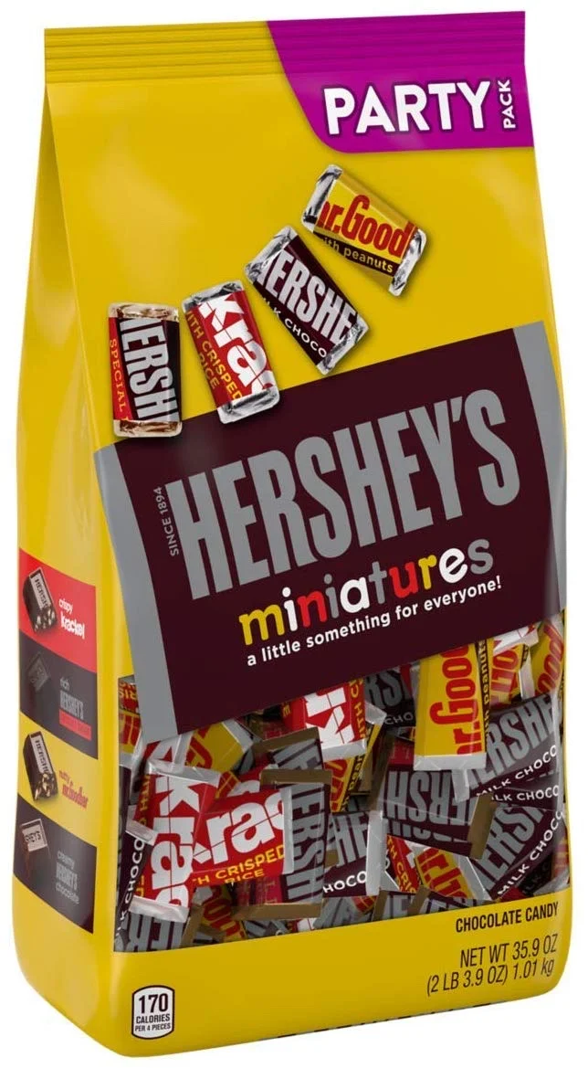 2-POUND BAG - HERSHEY’S MINIATURES CHOCOLATE CANDY ASSORTMENT FOR $9.48