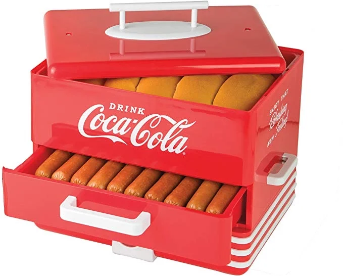 NOSTALGIA LARGE COCA-COLA DINER-STYLE HOT DOG STEAMER FOR $29.99