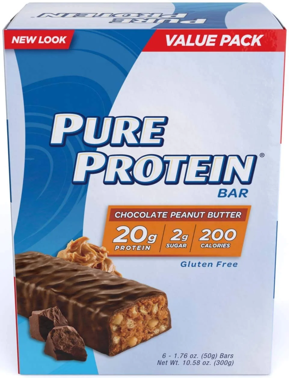 PACK OF 6 - PURE PROTEIN BARS, CHOCOLATE PEANUT BUTTER FOR $4.44