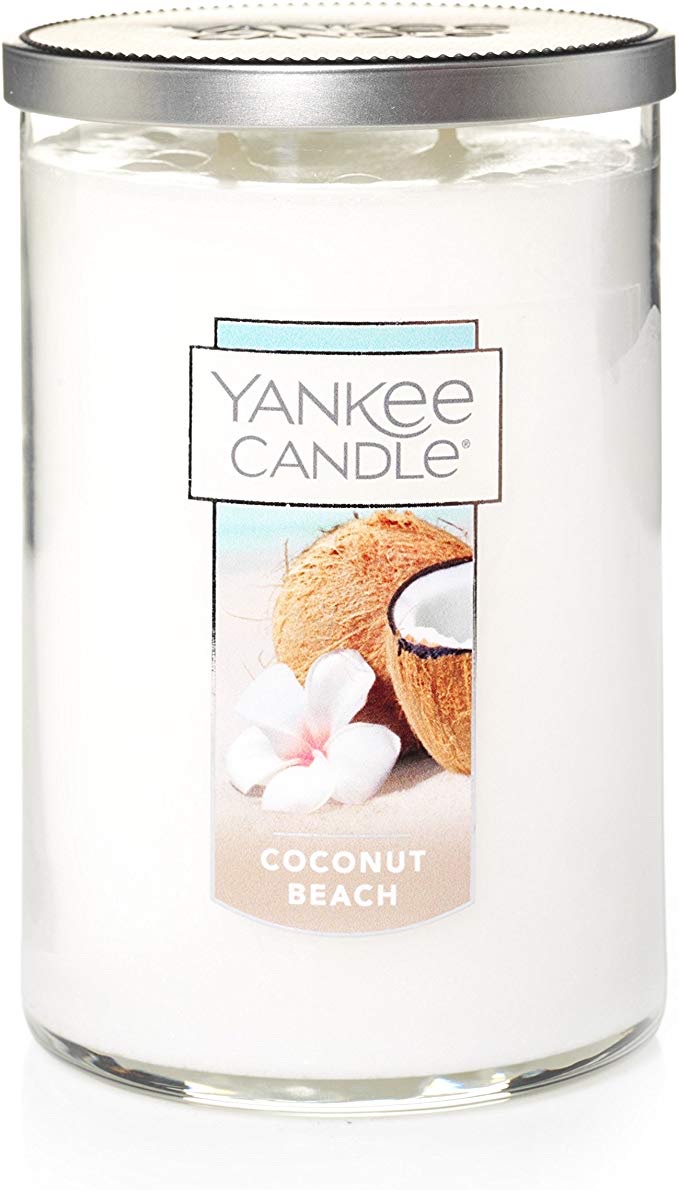 YANKEE CANDLE LARGE 2-WICK TUMBLER CANDLE, COCONUT BEACH FOR $8.99