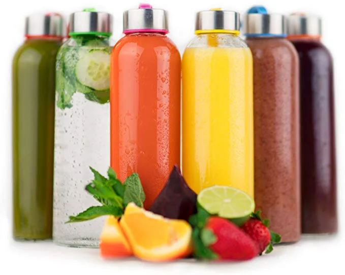 PACK OF 6 - 18OZ GLASS WATER BOTTLES FOR $9.99