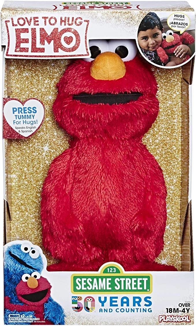 SESAME STREET LOVE TO HUG ELMO TALKING, SINGING, HUGGING 14” PLUSH TOY FOR $21.99