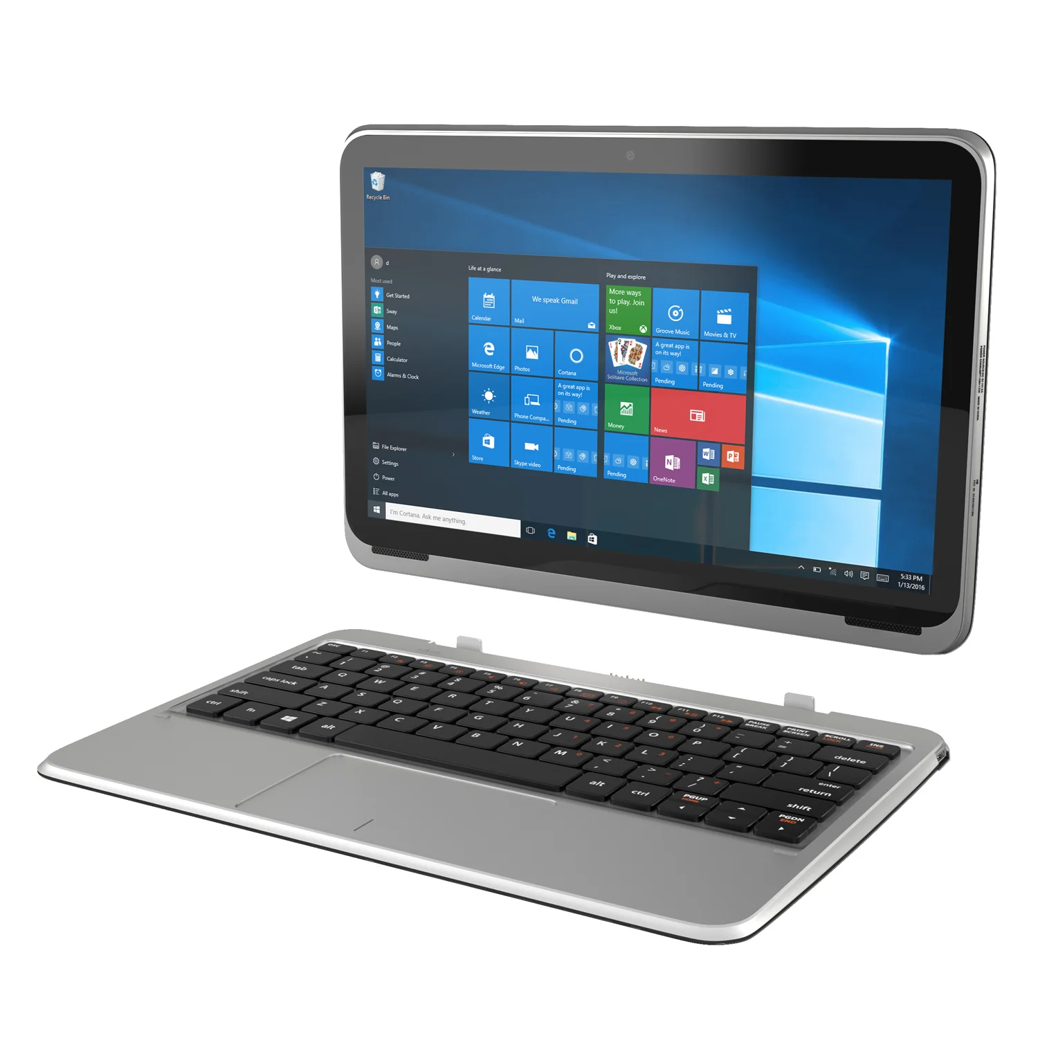 11.6" LAPTOP, 2-IN-1, WINDOWS 10, INTEL ATOM QUAD-CORE PROCESSOR, 2GB RAM, 64GB FLASH STORAGE FOR $119.00