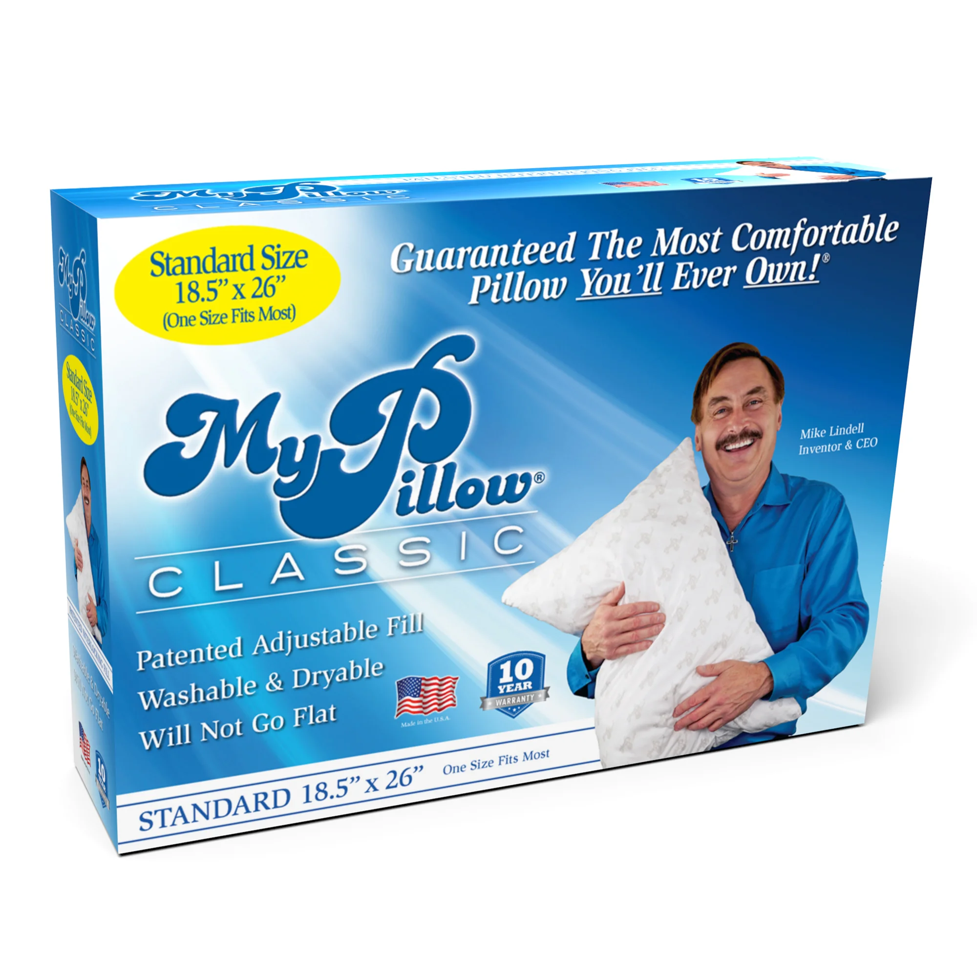 MYPILLOW STANDARD CLASSIC MEDIUM SUPPORT PILLOW FOR $19.99