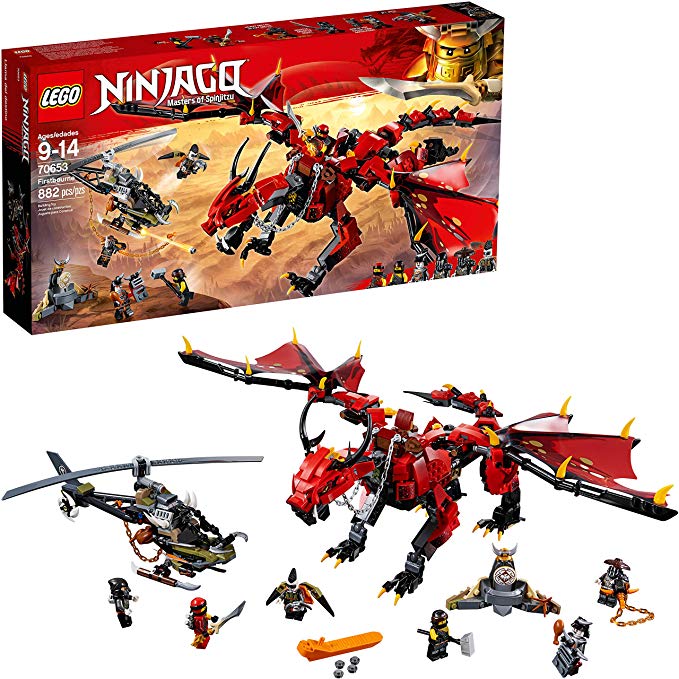LEGO NINJAGO MASTERS OF SPINJITZU: FIRSTBOURNE NINJA TOY WITH RED DRAGON BUILDING KIT FOR $34.99