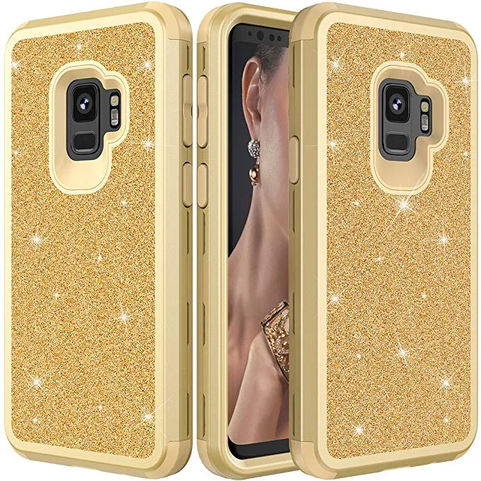 SAMSUNG GALAXY S9 BLING GLITTER SHOCKPROOF CASE FOR $1.58