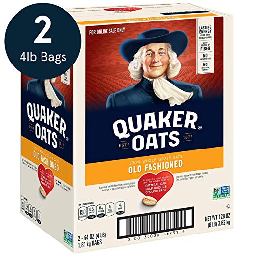8-POUNDS - QUAKER OLD FASHIONED ROLLED OATS FOR $7.47