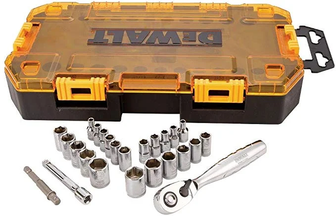 25-PIECE DEWALT 1/4-INCH DRIVE SOCKET SET FOR $18.79