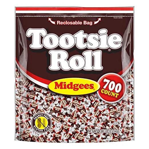 700 COUNT - TOOTSIE ROLL ORIGINAL CHOCOLATEY TWIST MIDGEES FOR $13.47