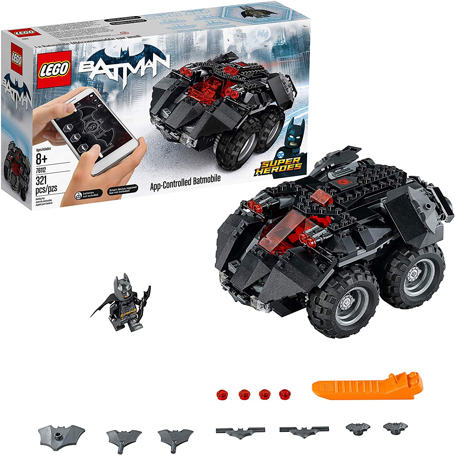 LEGO DC SUPER HEROES APP-CONTROLLED BATMOBILE REMOTE CONTROL BUILDING KIT FOR $73.87