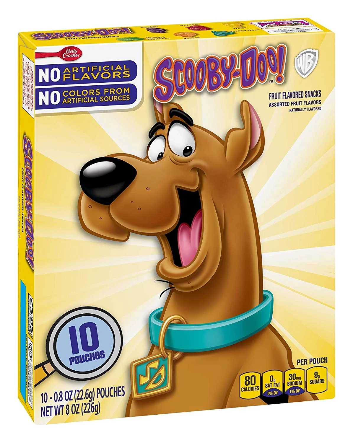 8 BOXES - BETTY CROCKER SNACKS SCOOBY DOO FRUIT FLAVORED SNACKS (10 PACKS PER BOX) FOR $8.54