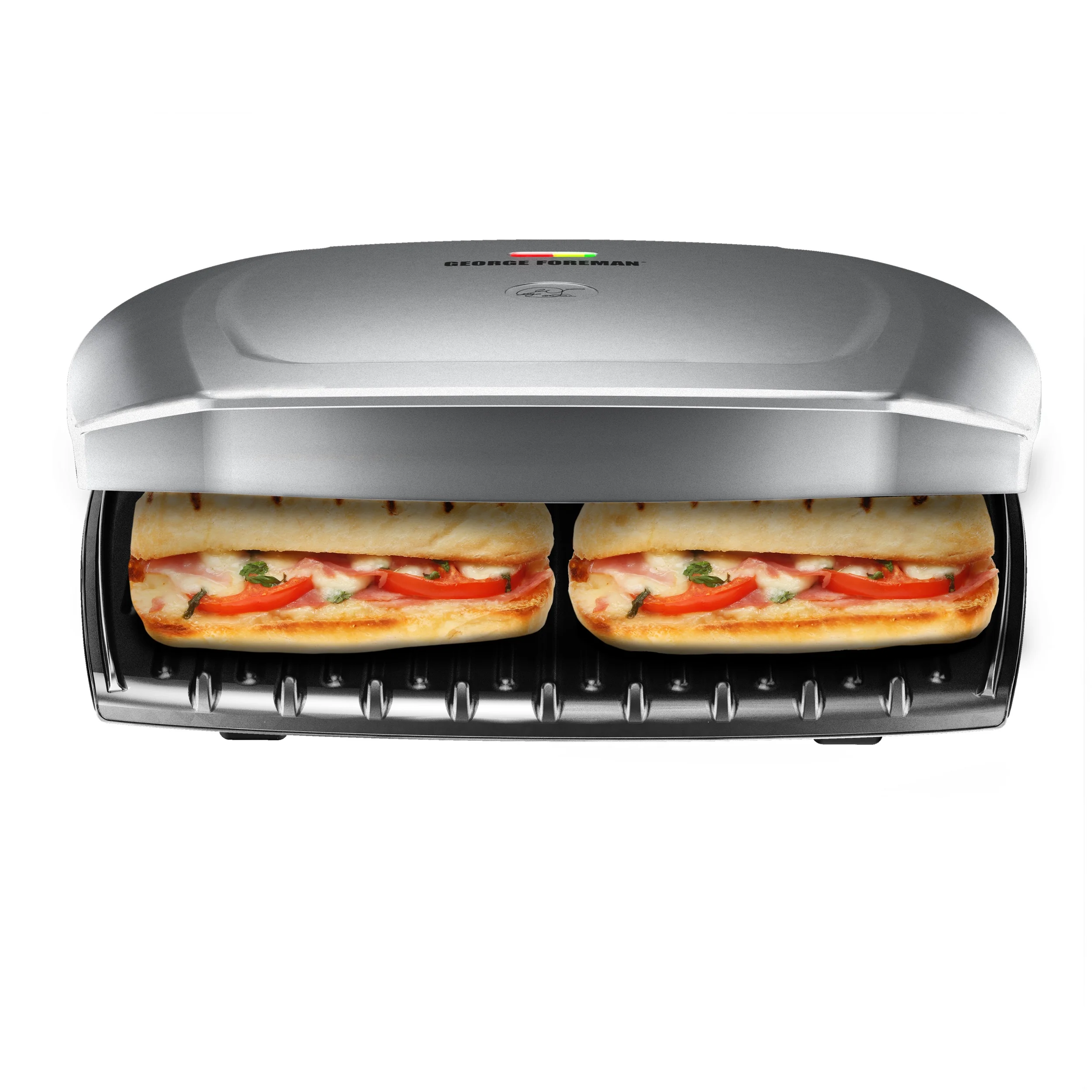GEORGE FOREMAN 9-SERVING CLASSIC PLATE ELECTRIC INDOOR GRILL AND PANINI PRESS FOR $24.99