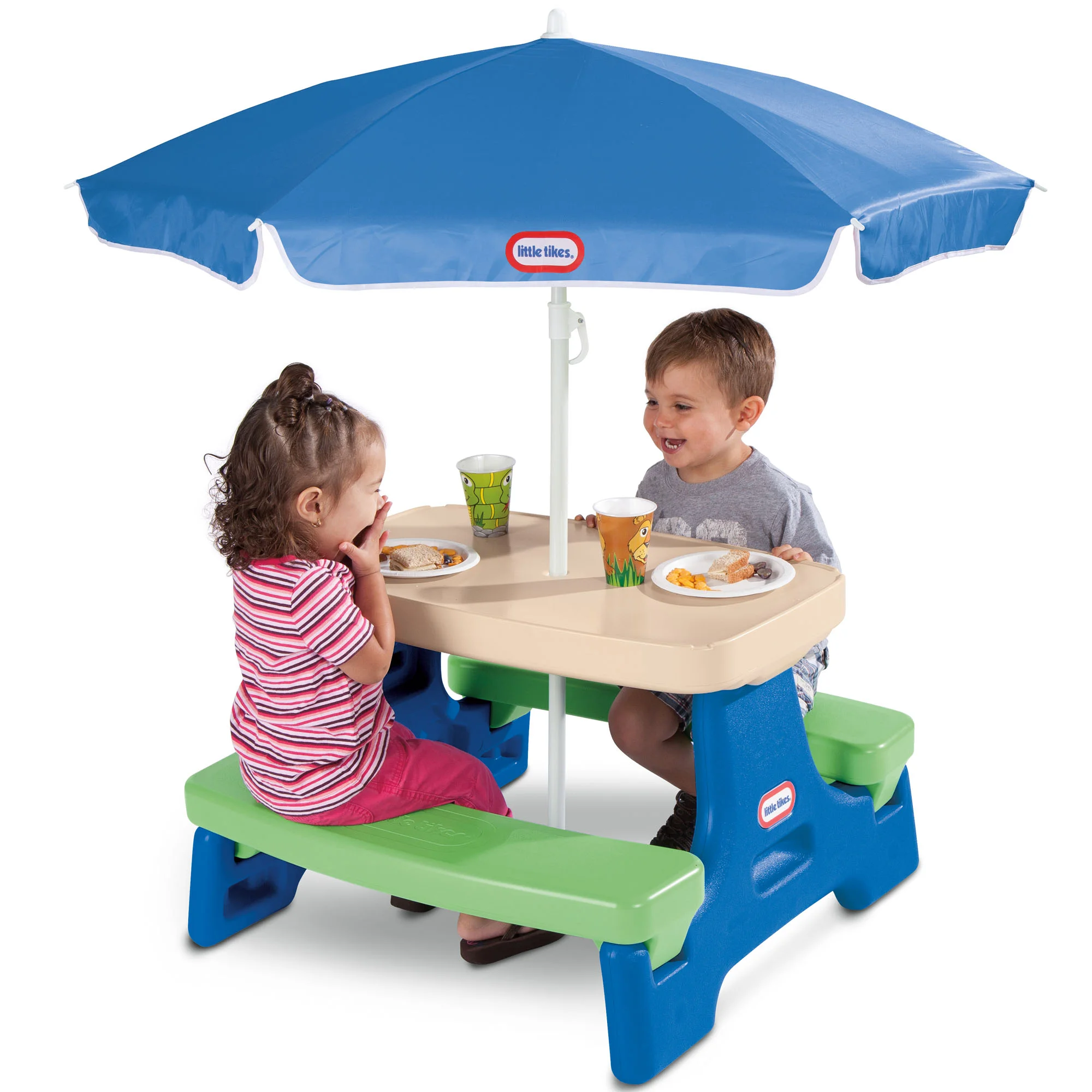 LITTLE TIKES EASY STORE JR. PLAY TABLE WITH UMBRELLA  FOR $35.99