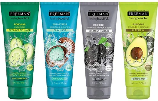 PACK OF 4 - FREEMAN FACE MASK VARIETY SET FOR $15.29