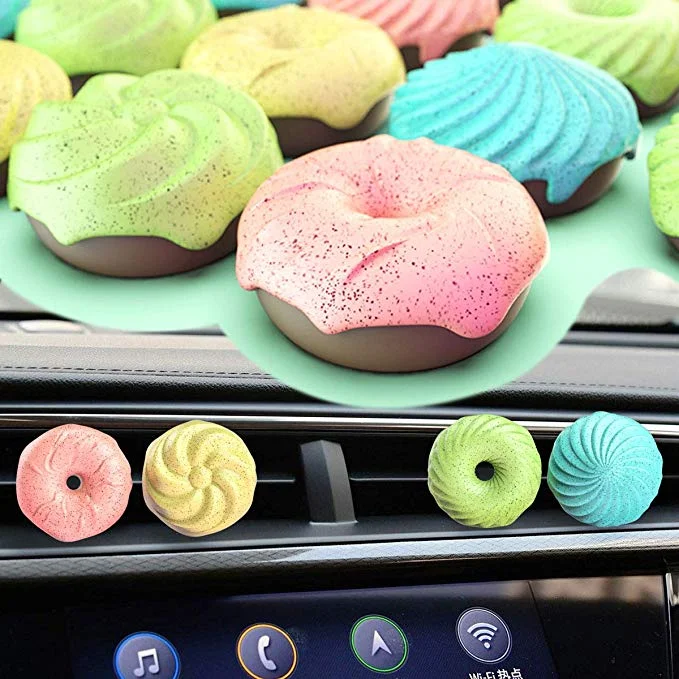 4 PACK - DONUT FLAVOR CAR ESSENTIAL OIL DIFFUSER VENT CLIPS FOR $6.45