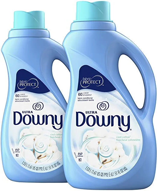 PACK OF 2 - DOWNY ULTRA COOL COTTON LIQUID FABRIC CONDITIONER (FABRIC SOFTENER), 51 FL OZ FOR $6.53