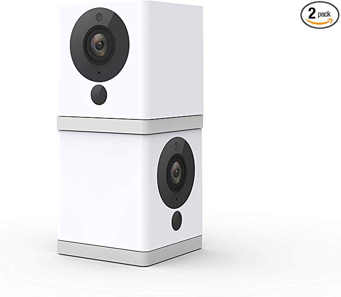 PACK OF 2 - WYZE 1080P HD INDOOR WIRELESS SMART HOME CAMERA WITH NIGHT VISION, 2-WAY AUDIO, &amp; PERSON DETECTION FOR $47.43