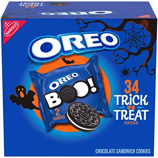 BOX OF 34 - OREO SPECIAL HALLOWEEN EDITION COOKIES (2 COOKIES PER PACK) FOR $7.98