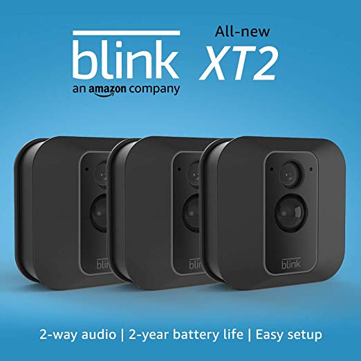 SET OF 3 - BLINK XT2 OUTDOOR/INDOOR SMART SECURITY CAMERA WITH CLOUD STORAGE FOR $199.99