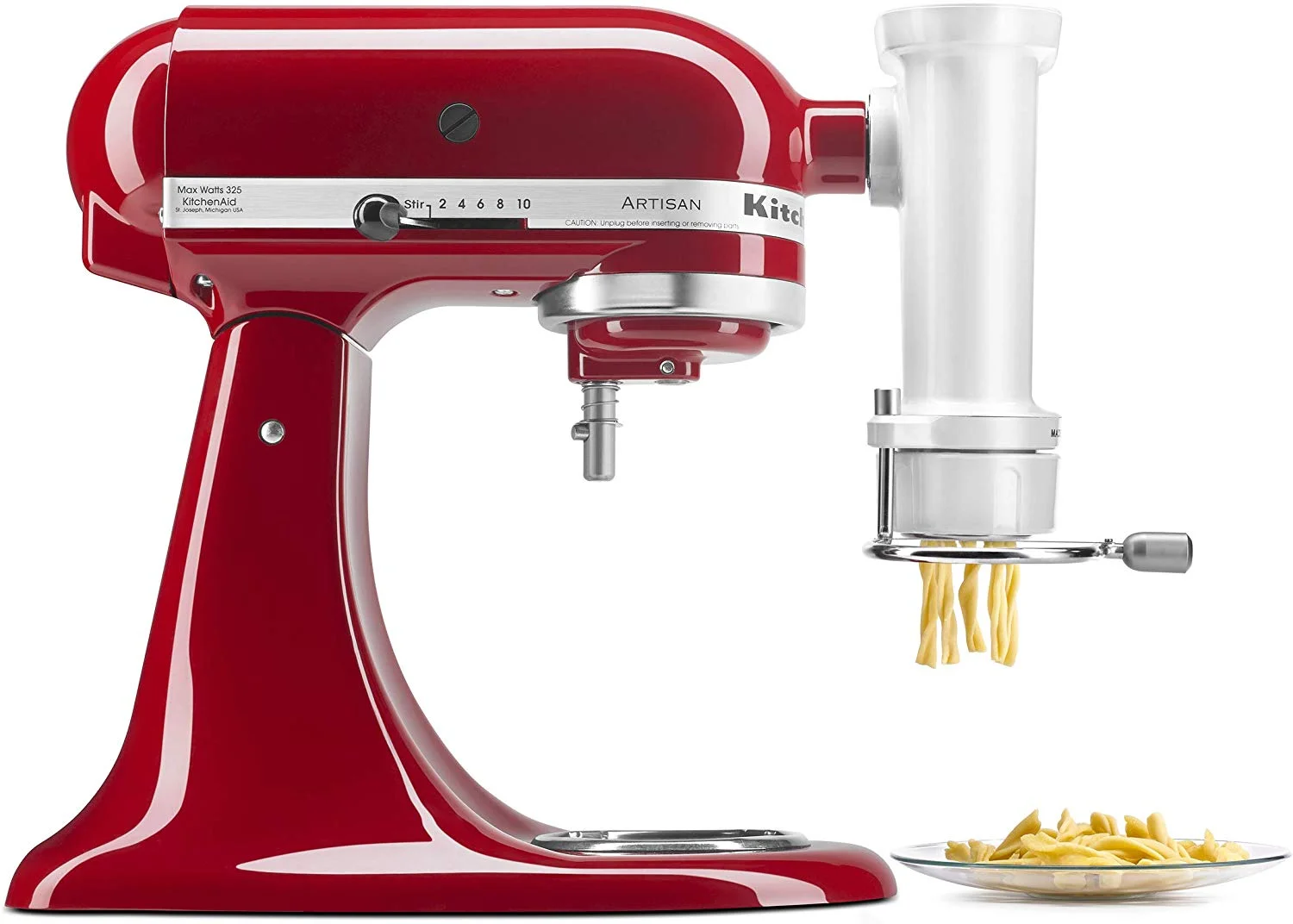 KITCHENAID GOURMET PASTA PRESS ATTACHMENT WITH 6 INTERCHANGEABLE PASTA PLATES FOR $99.99