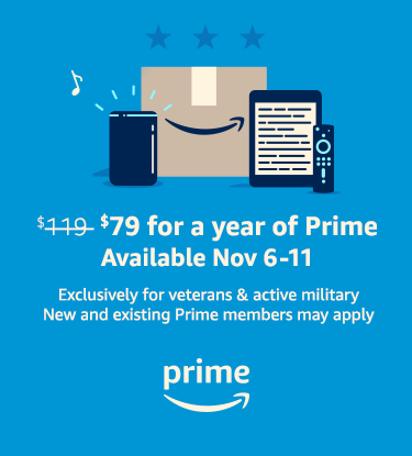 1-YEAR OF AMAZON PRIME (VETERANS &amp; ACTIVE DUTY MILITARY) FOR $79.00