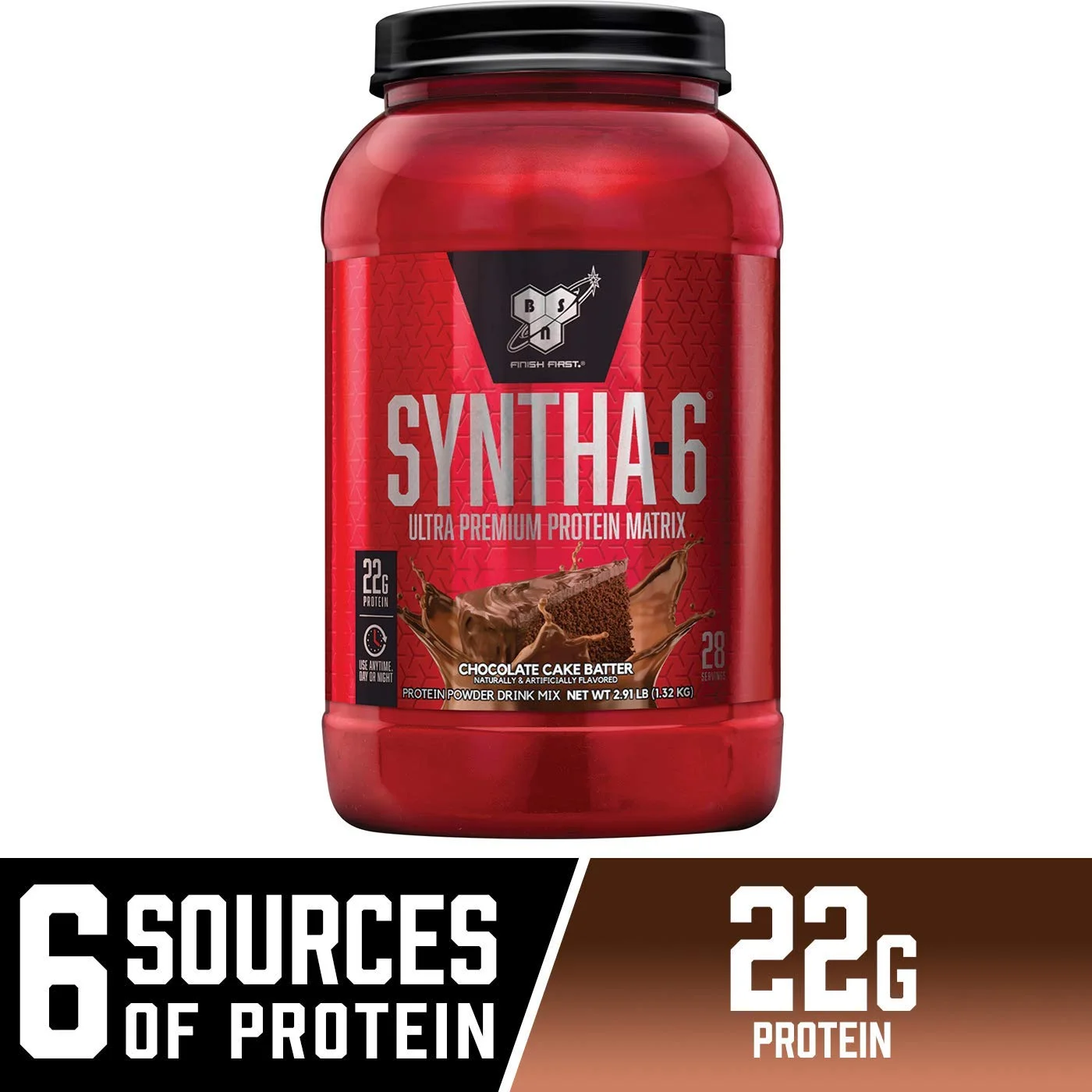 3 POUNDS - BSN SYNTHA-6 WHEY PROTEIN POWDER, CHOCOLATE CAKE BATTER FOR $16.71