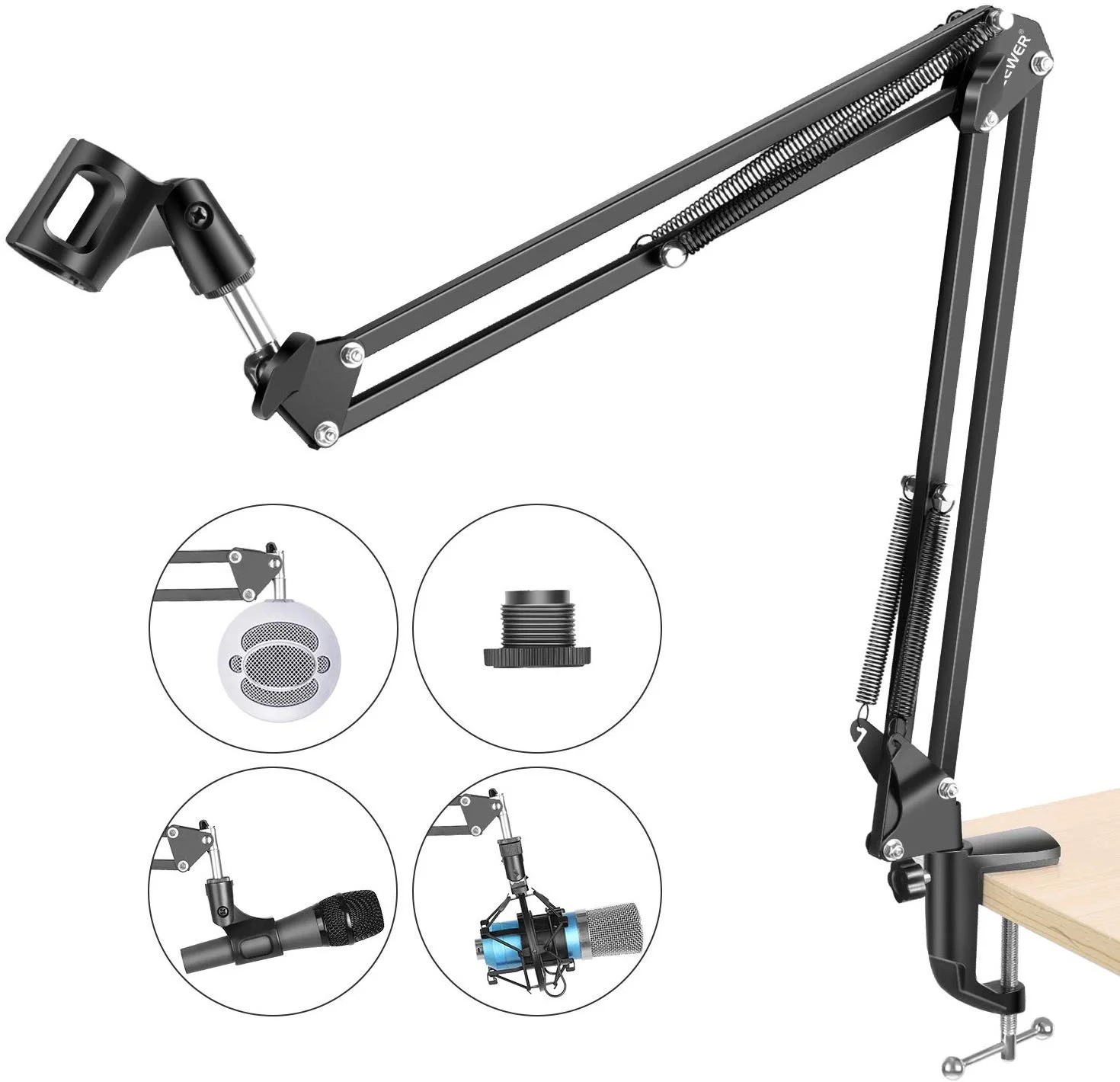 NEEWER ADJUSTABLE MICROPHONE SUSPENSION BOOM SCISSOR ARM STAND FOR $7.69