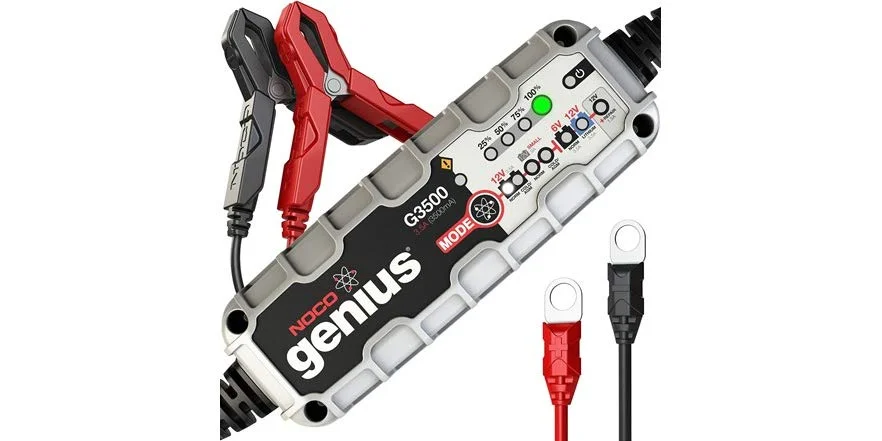 NOCO GENIUS G3500 - 6V &amp; 12V MULTI-PURPOSE BATTERY CHARGER FOR $34.99