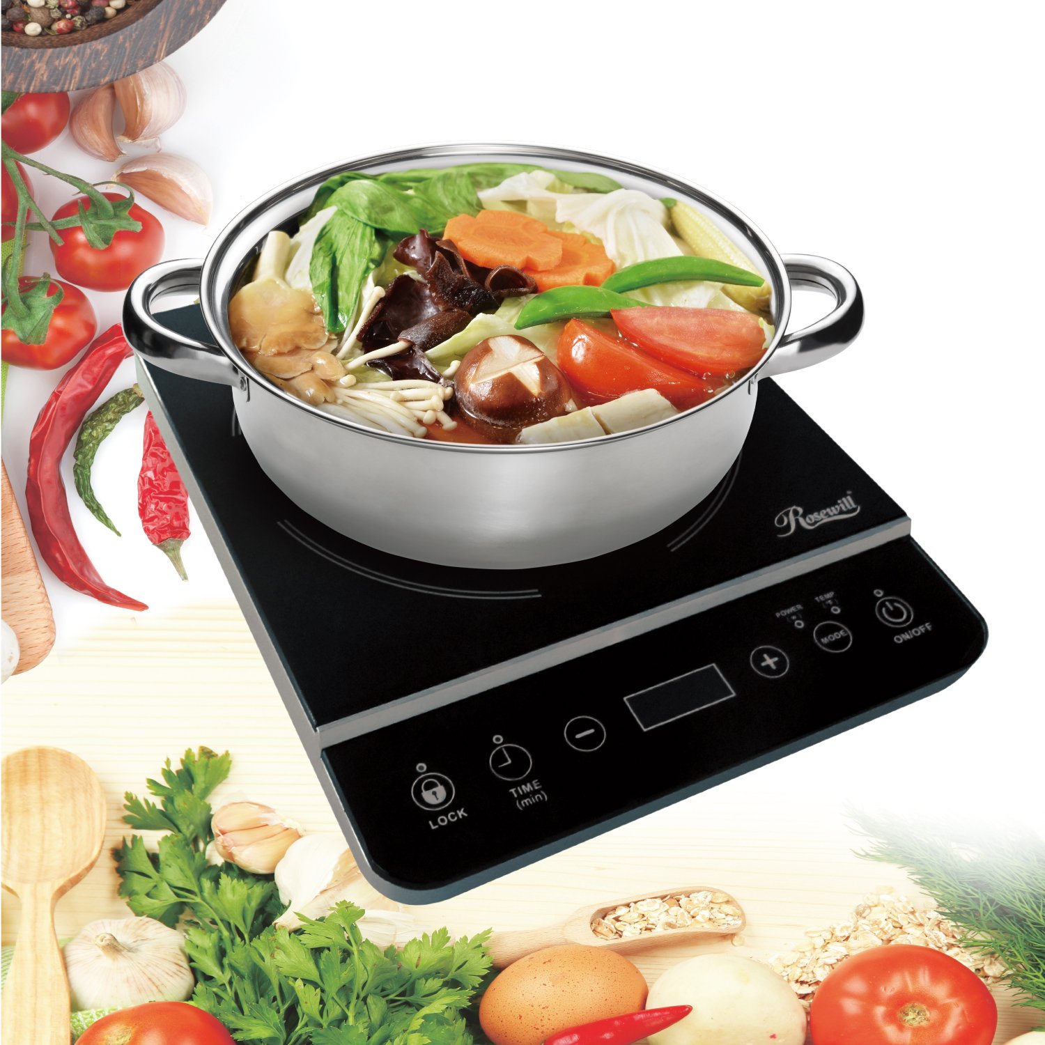 ROSEWILL INDUCTION COOKER 1800 WATT FOR $34.99