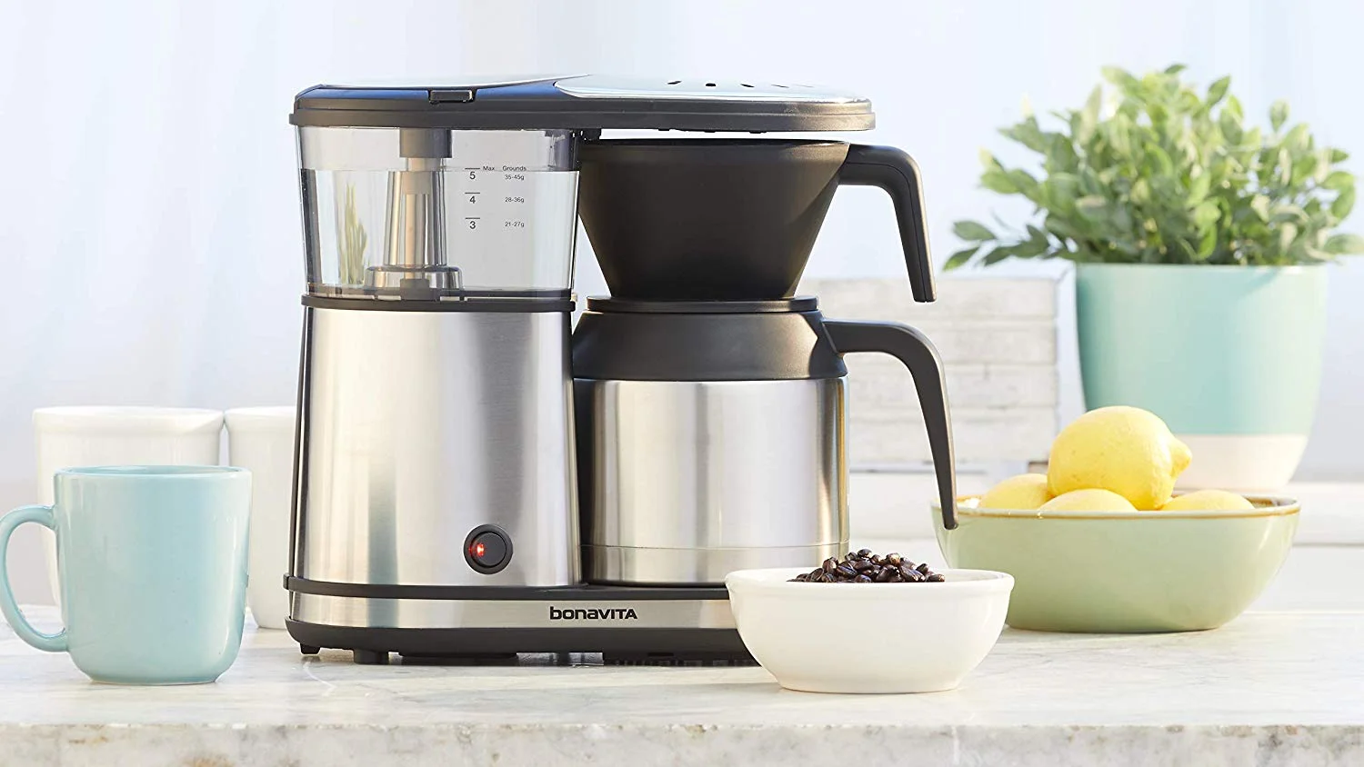 BONAVITA 5-CUP ONE-TOUCH COFFEE MAKER FEATURING THERMAL CARAFE FOR $48.99