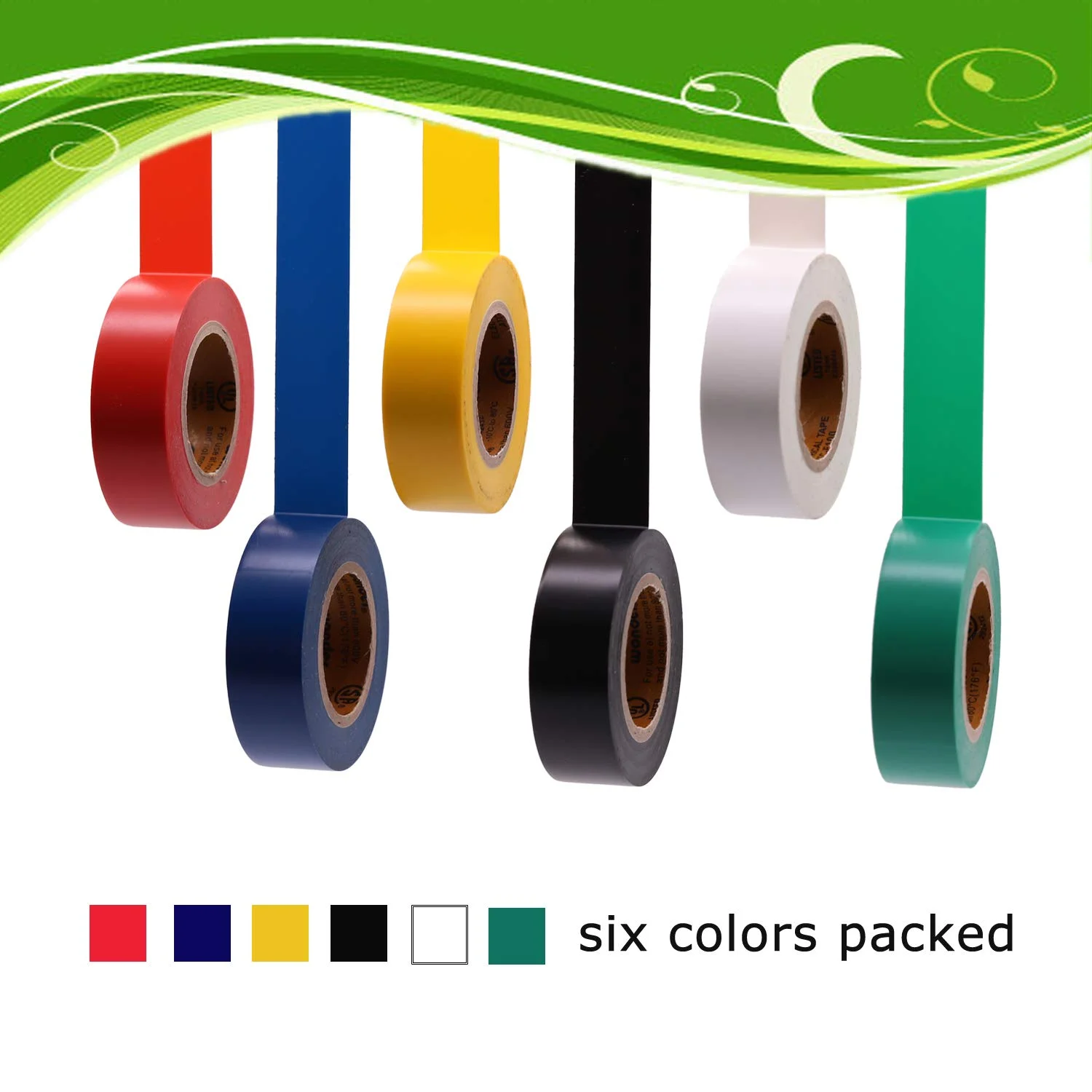 PACK OF 6 - ELECTRICAL TAPE FOR $5.39