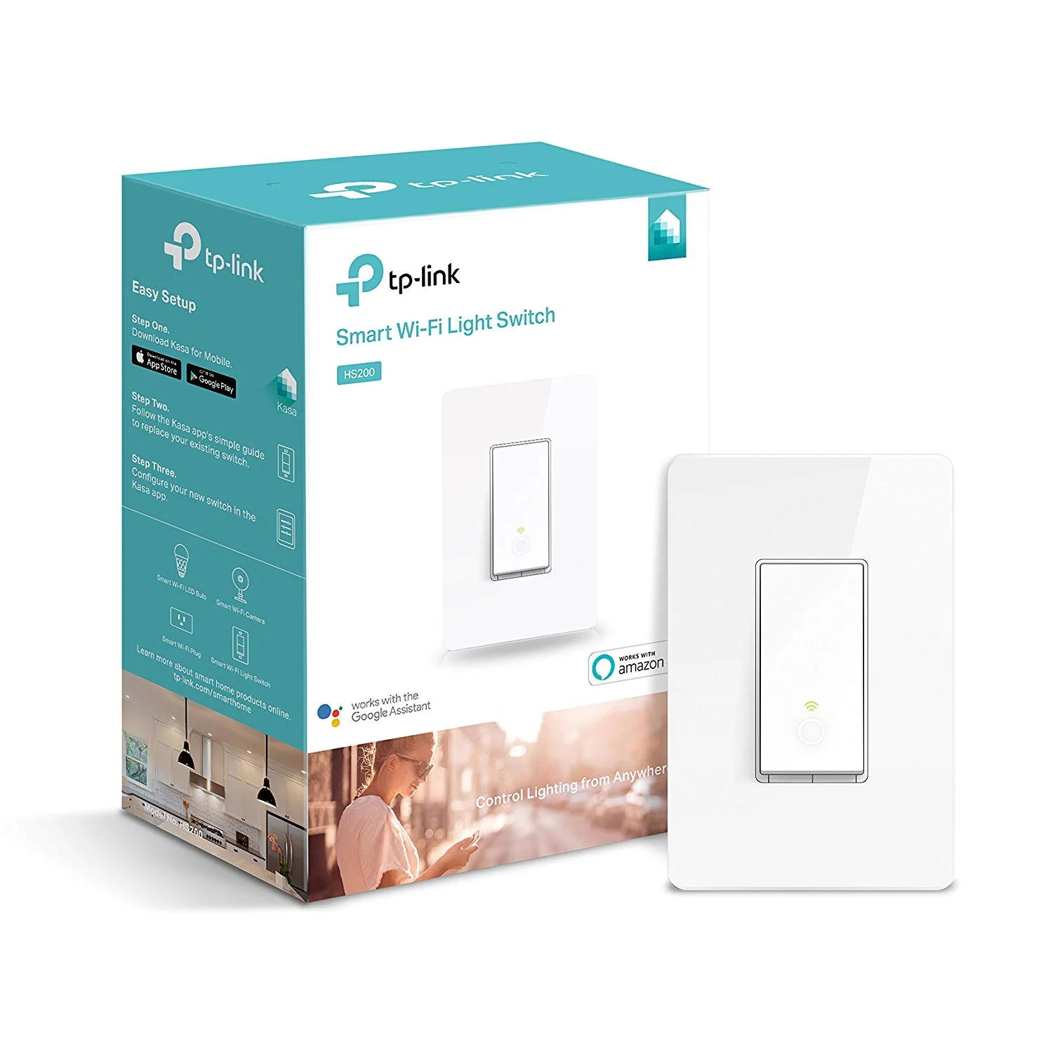 KASA SMART LIGHT SWITCH BY TP-LINK (WORKS WITH ALEXA AND GOOGLE) FOR $22.49
