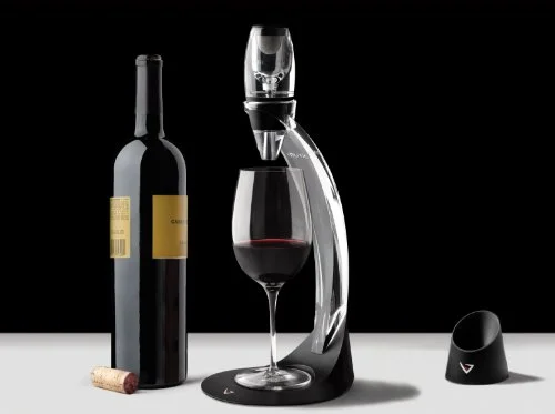 DELUXE ESSENTIAL RED POURER AND DECANTER TOWER STAND SET FOR $40.31