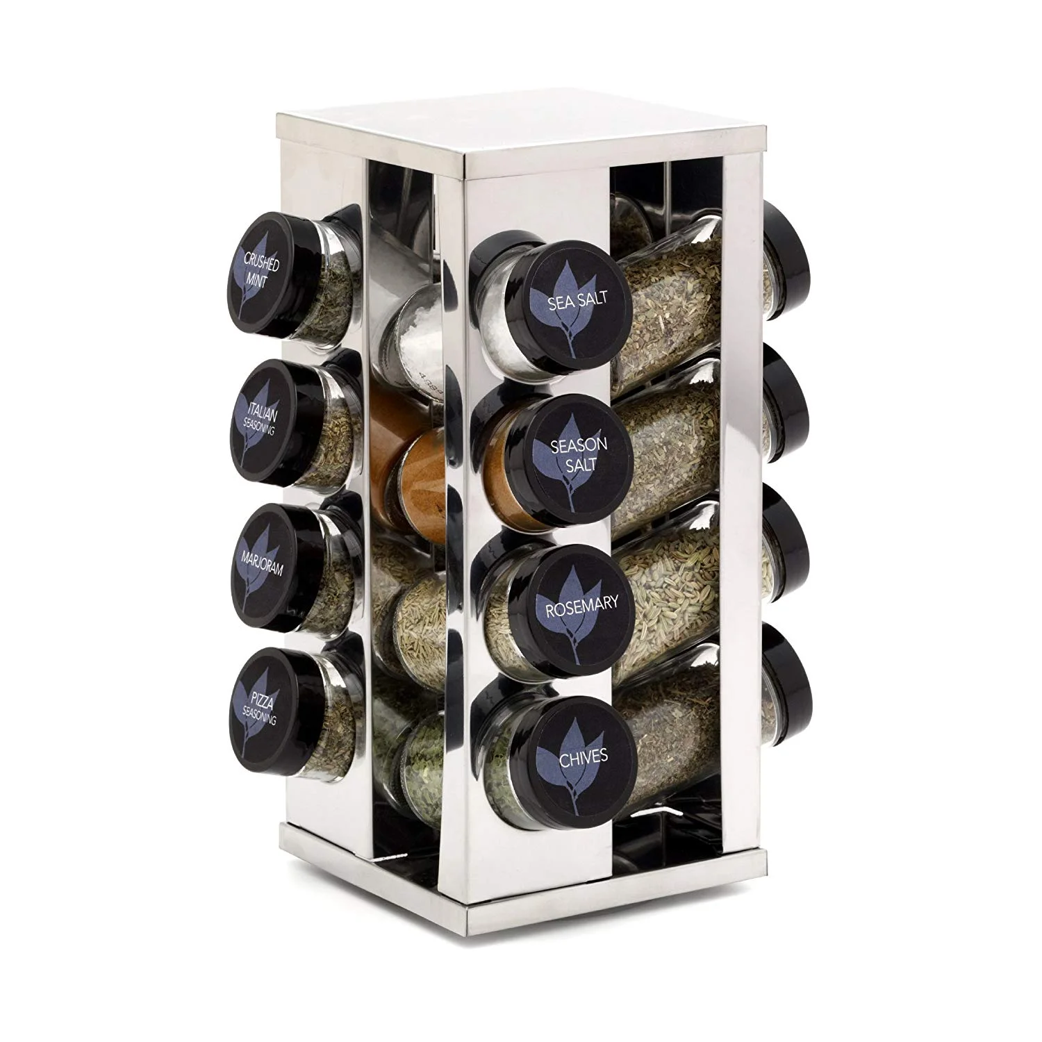 16-JAR REVOLVING COUNTERTOP SPICE RACK ORGANIZER WITH FREE SPICE REFILLS FOR 5 YEARS FOR $20.68