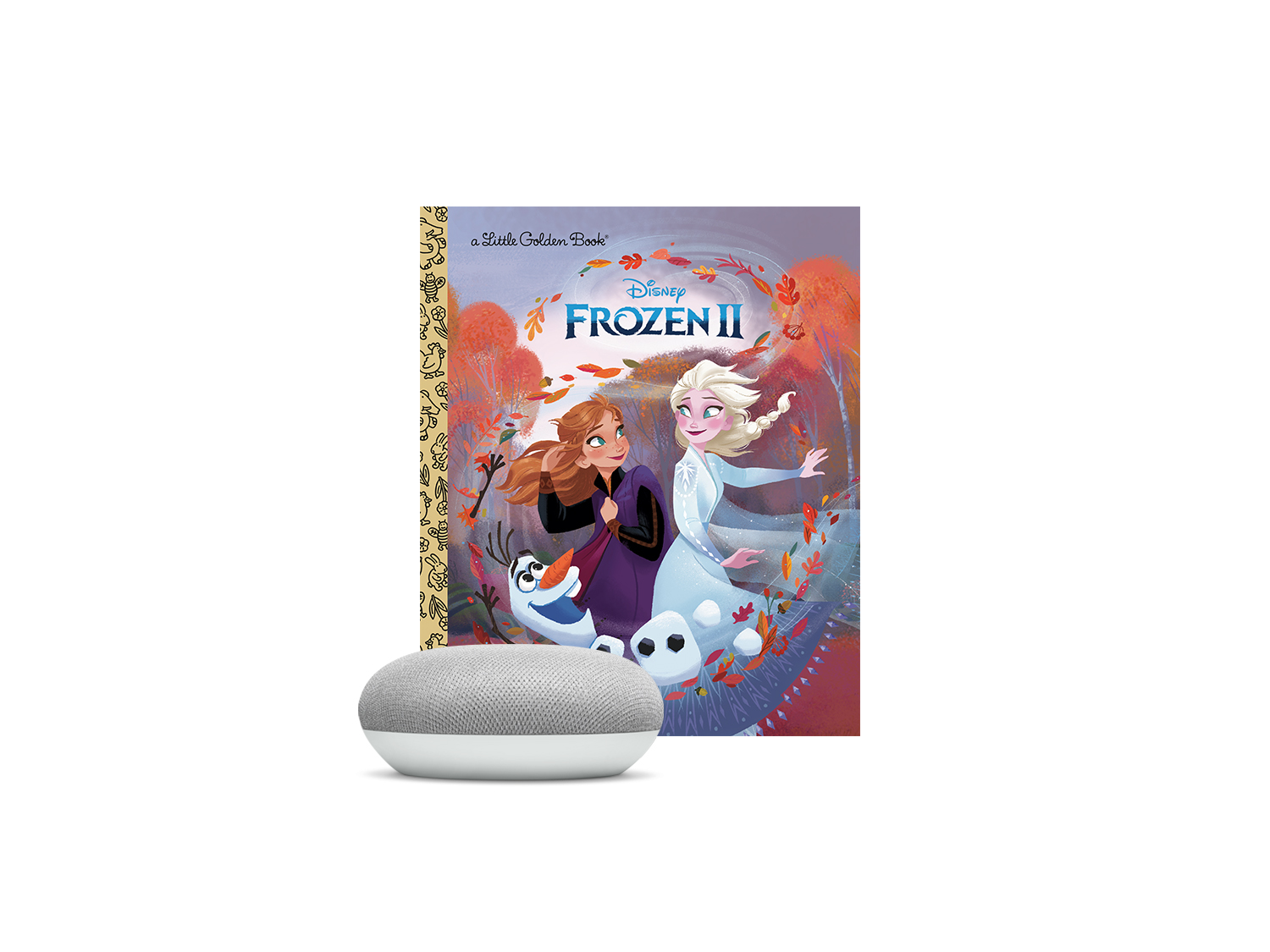 GOOGLE HOME MINI (CHALK) &amp; FROZEN II BOOK BUNDLE FOR $25.00