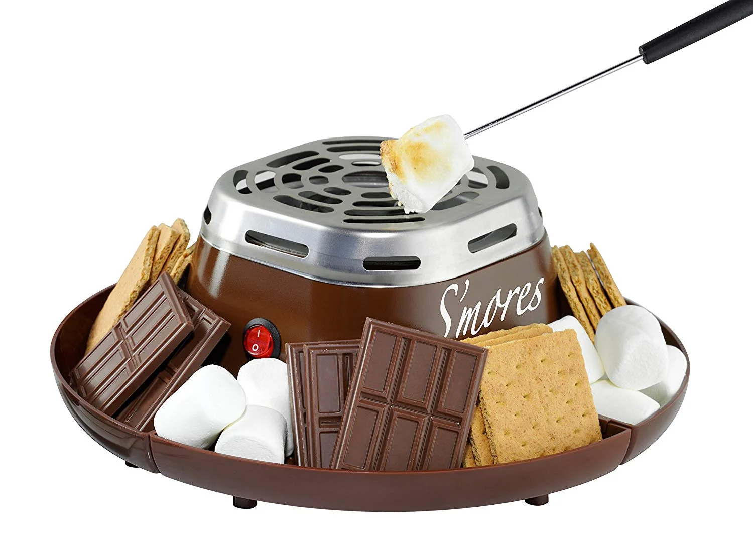NOSTALGIA INDOOR ELECTRIC STAINLESS STEEL S'MORES MAKER FOR $19.99