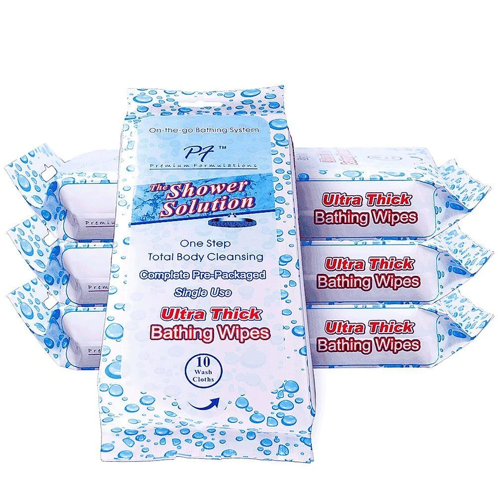 PACK OF 40 - PREMIUM FORMULATIONS SHOWER SOLUTIONS - ADULT BATHING WIPES FOR $17.60