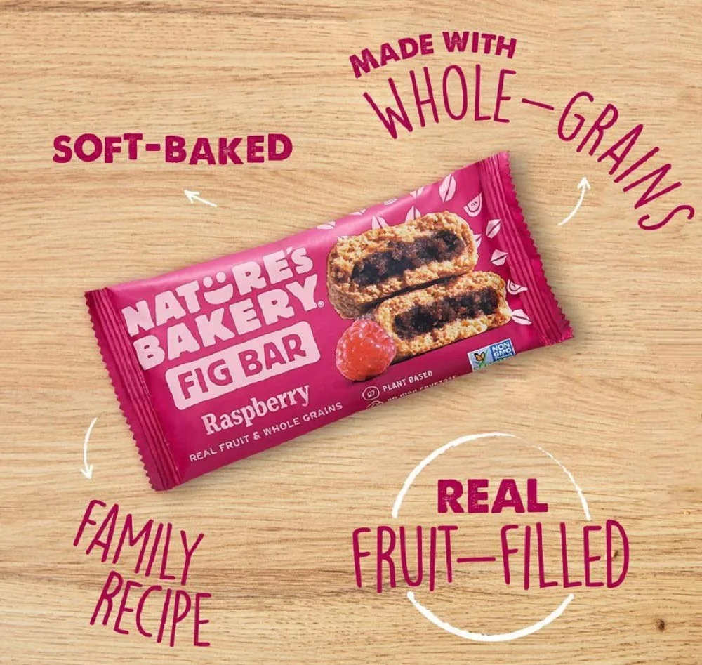 PACK OF 12 - NATURE'S BAKERY WHOLE WHEAT FIG BARS, RASPBERRY FOR $5.08