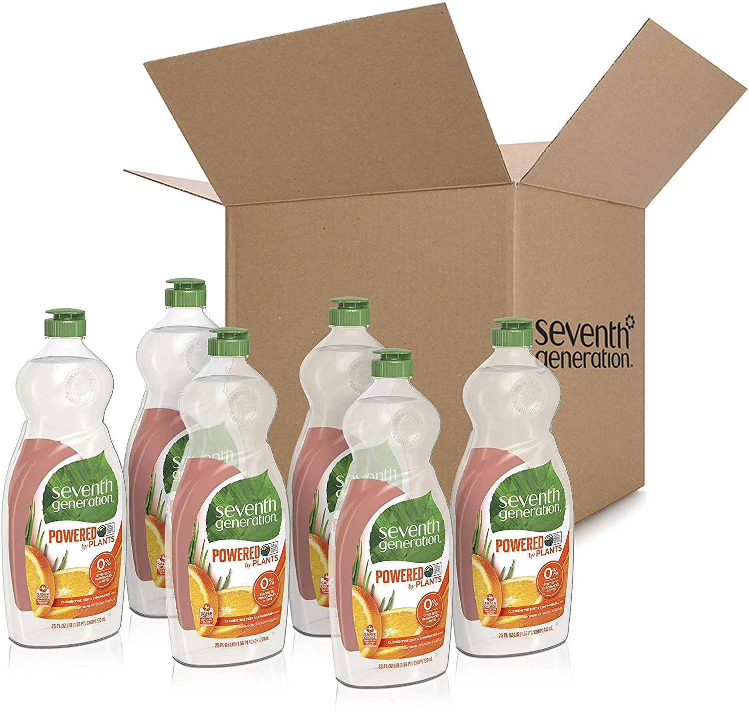6 PACK - SEVENTH GENERATION DISH LIQUID SOAP, CLEMENTINE ZEST &amp; LEMONGRASS SCENT FOR $13.14