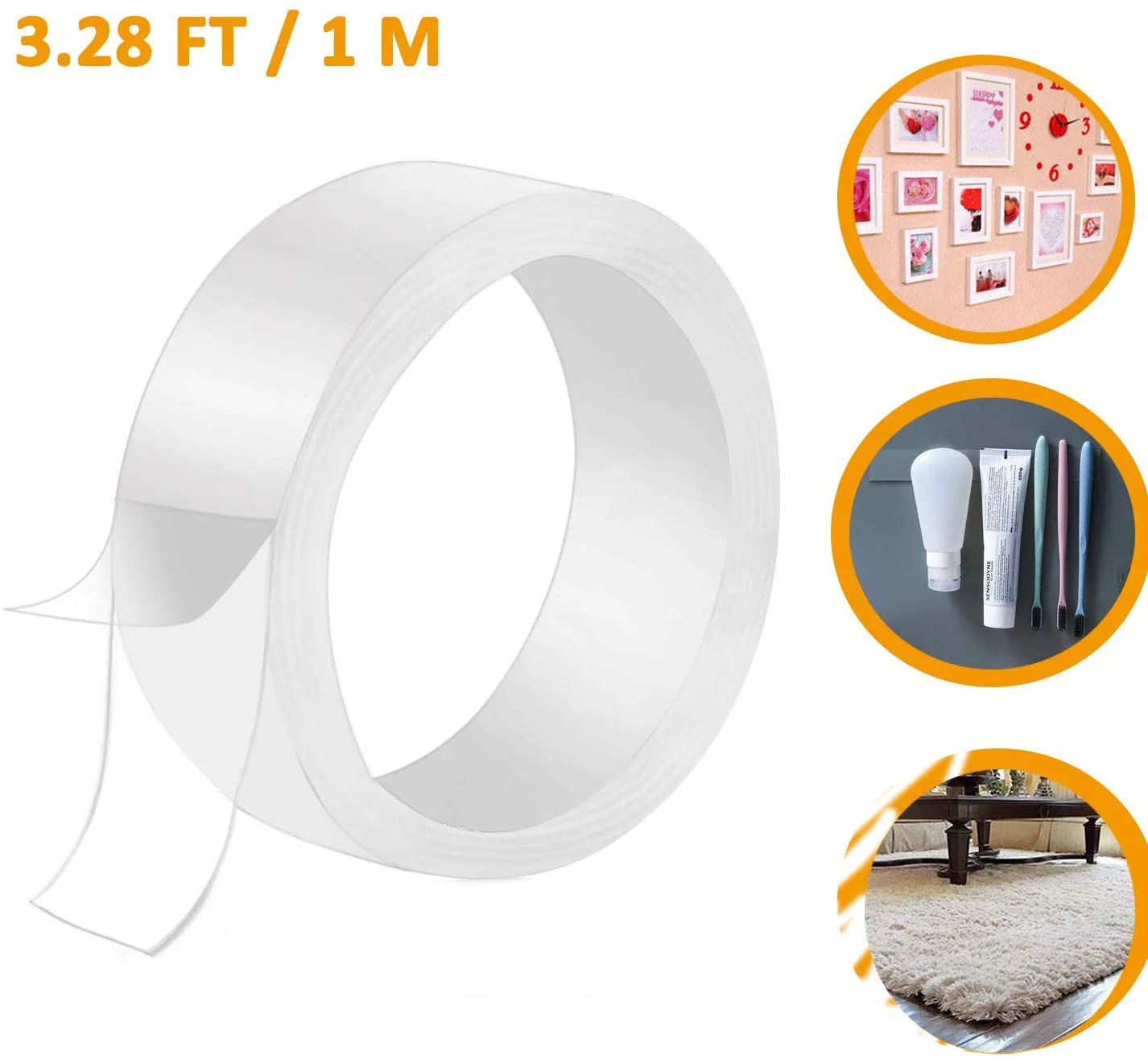 DOUBLE SIDED ADHESIVE TAPE FOR WALL MOUNTING FOR $4.99