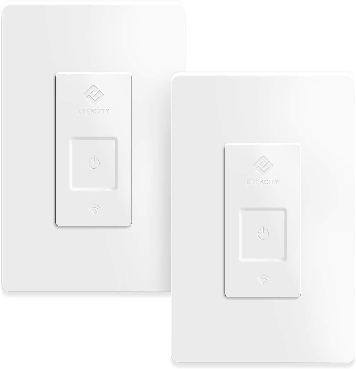 2 PACK - 3 WAY SMART LIGHT SWITCH BY ETEKCITY (WORKS WITH ALEXA AND GOOGLE HOME) FOR $25.98