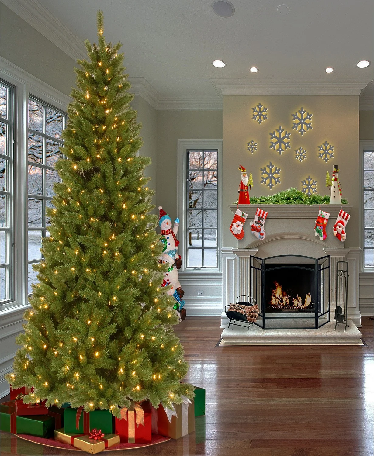 PRE-LIT 7-FT MIXED PINE CHRISTMAS TREE FOR $99.99