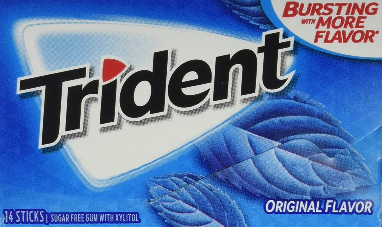 TRIDENT ORIGINAL CHEWING GUM - 14 PIECES FOR $1.09