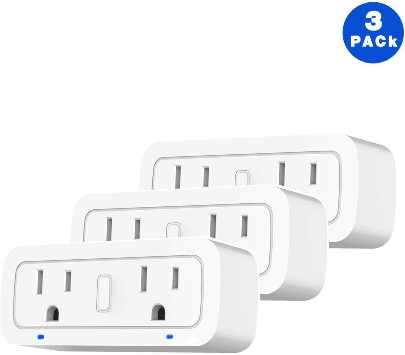3 PACK - WI-FI SMART PLUG SOCKETS (WORKS WITH ALEXA / GOOGLE HOME / IFTTT) FOR $19.42