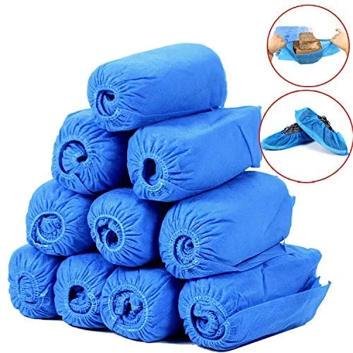 100 PACK - DISPOSABLE SHOE COVERS FOR $6.59